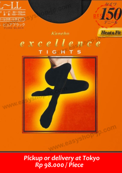 Excellence Tights 150 Denier Pure Black L-LL - Image 2