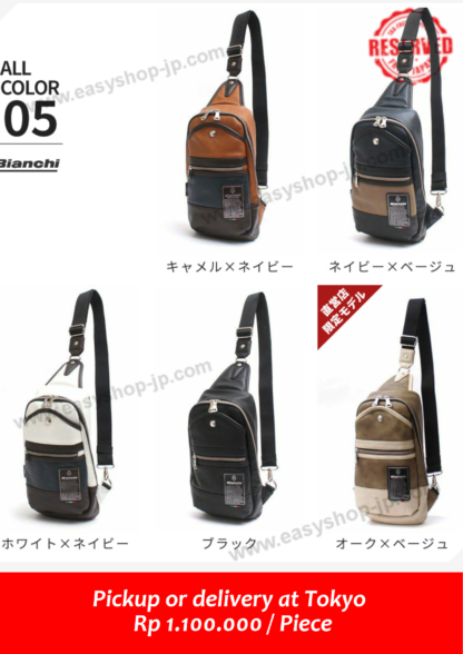 Bianchi Body Bag Bianchi One Shoulder Bag Men's Women's Kids Lightweight Lightweight Small Cool Beautiful Fashionable PU Leather Leather Black Brand Adult [Limited to directly managed stores - Image 2