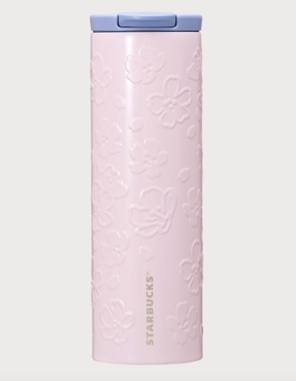 Starbucks SAKURA2023 Stainless Steel Cylinder Tumbler Embossed 473ml - Image 2