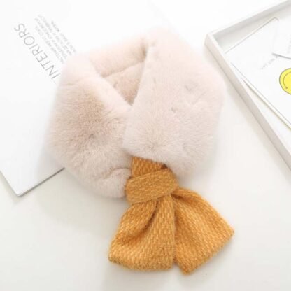 Kids Muffler White + Yellow