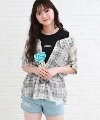 Sheer Shirt Docking Short Sleeve Top 16cm