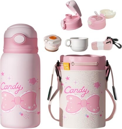 GERM Children's Water Bottle with Straw Bowtie 520ml