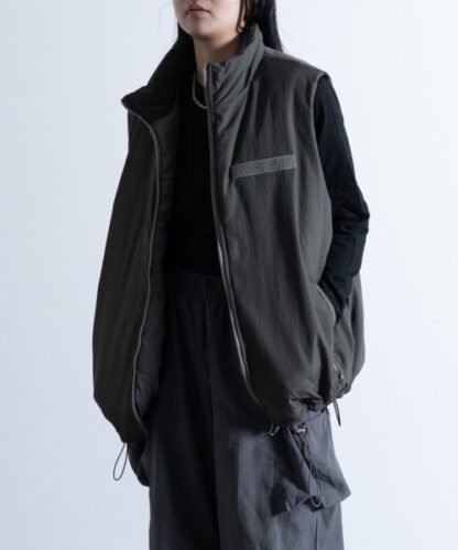 ZozoTown Washed Nylon Super Loose Padded Military Vest