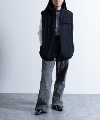ZozoTown Washed Nylon Super Loose Padded Military Vest - Image 3